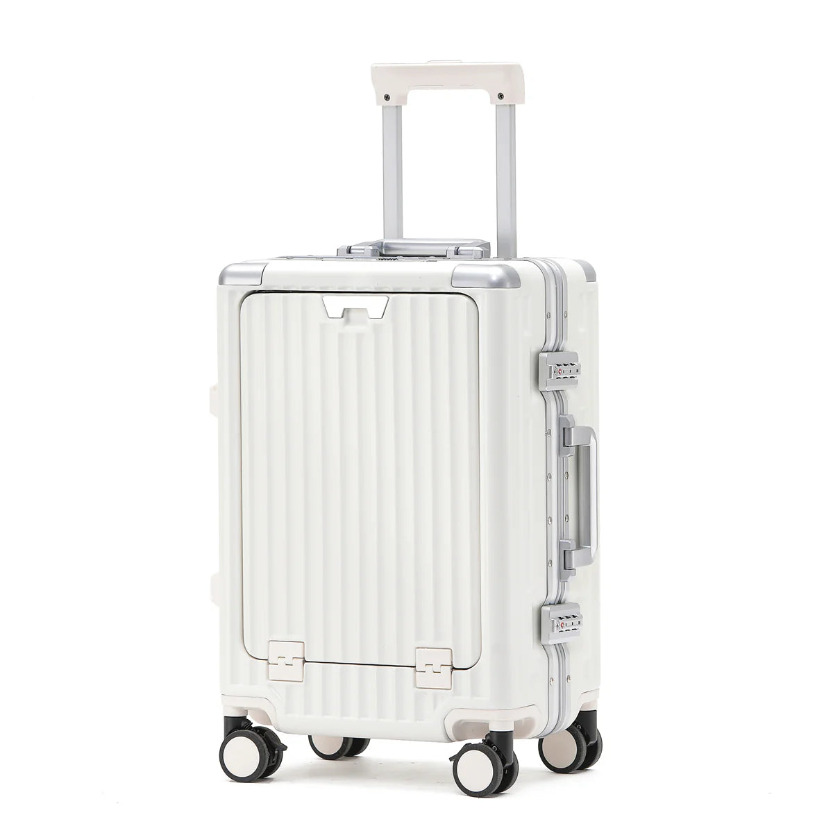 PRIME ALUMINUM CARRY-ON SUITCASE | WHITE